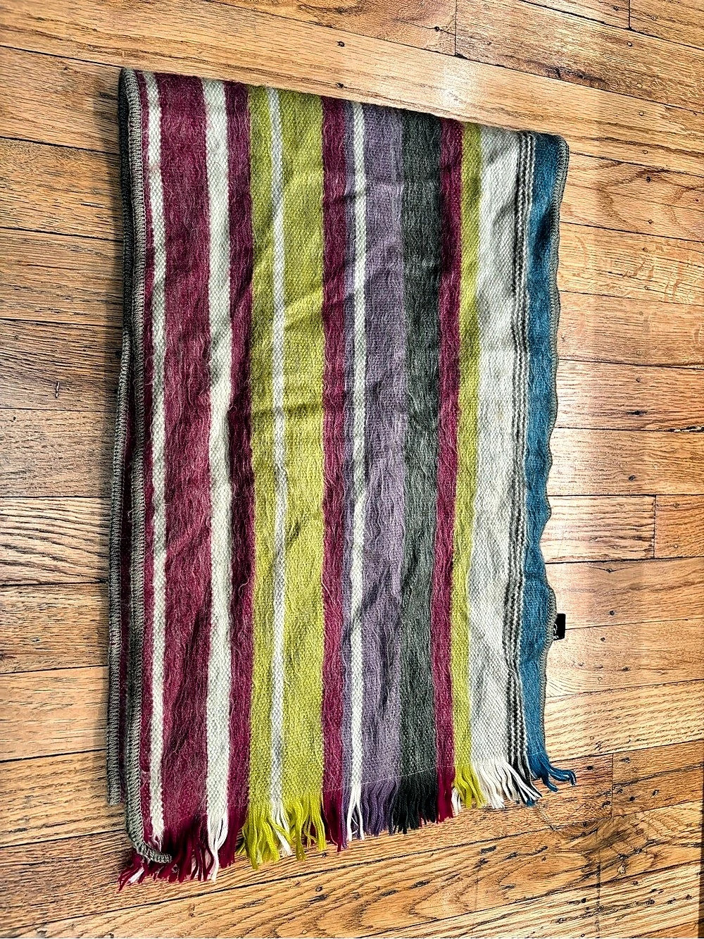 Shupaca Multicolor Striped Alpaca Blend Scarf